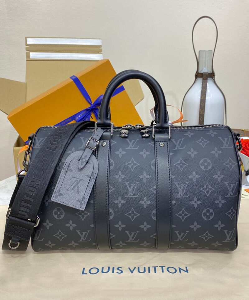 Louis Vuitton Keepall Bandouliere 35 M46655 Black